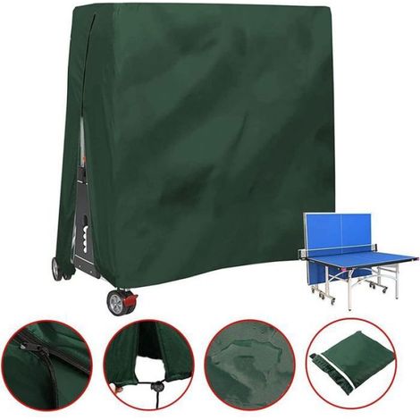 Housse de protection pour table de ping pong – Tissu oxford 420D étanche – Dimensions 165 x 70 x 185 cm – Fermeture éclair et cordon (1/5)