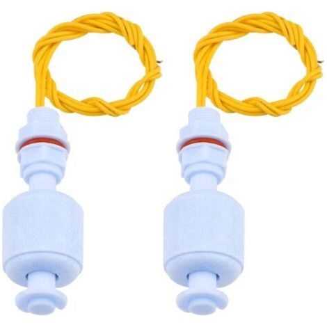 ALLIANDISLot de 2 capteurs de niveau d'eau, flotteur liquide pour hydroponiques, jardinage, aquarium, piscine – 10 W, 52 mm (1/4)