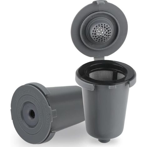 Replacement Parts 2 Gray Reusable Filter Cups Compatible with Cuisinart Single-Cup Coffee Makers (1/4)
