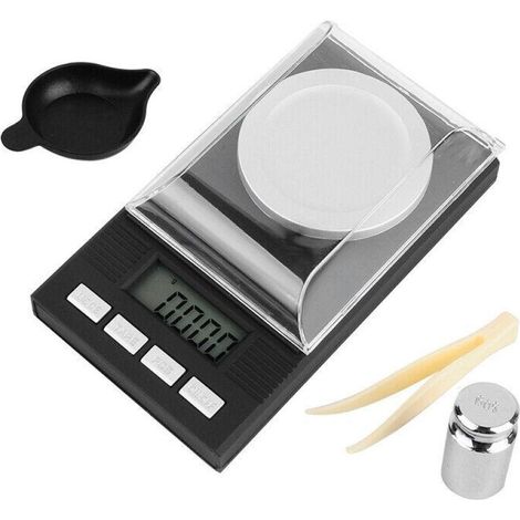 1 Balance de poche, précision 0.001g, écran LCD, fonction Tare, pour bijoux et lettres (1/5)