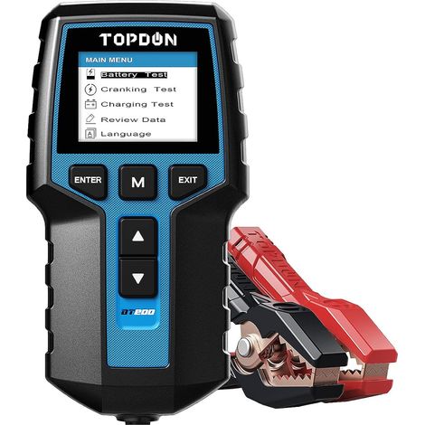 Testeur de Batterie AUTO 12V 24V, 100-2000 CCA Testeur d’alternateur automobile Analyseur de batterie numérique pour Voiture/Camion/Moto/ATV/SUV/Bateau/Yacht (1/5)