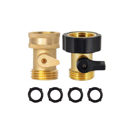 Lot de 4 vannes à bille laiton – Diamètre intérieur 15 ou 25 mm – Robinet quart de tour pour arrivée d’eau ou compresseur d’air