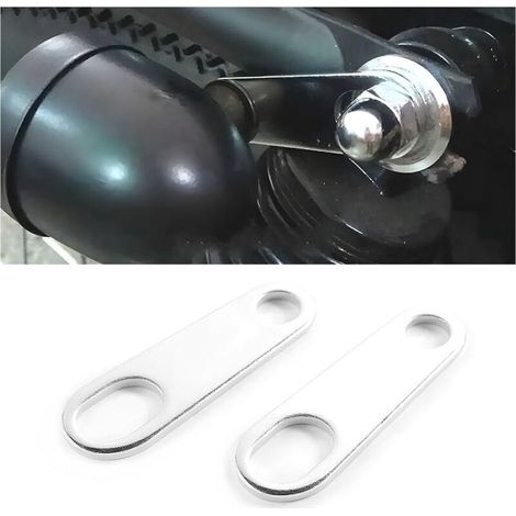 2 Stück Motorrad-Blinker-Verlegungshalterung hinten, Motorrad-Blinkerlampen-Montagehalterung, universelle Blinkerhalterungen für umgebaute Motorräder (Silber/6,8 cm) (1/5)