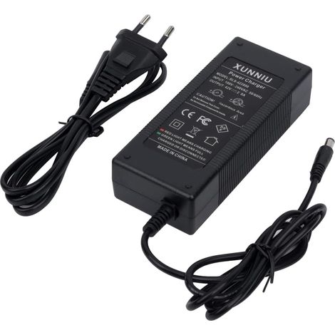 Chargeur scooter électrique 42 V 2 A, chargeur adaptateur d'alimentation pour trottinette électrique, chargeur universel pour scooter électrique, Hoverboard (DC 5,5 mm) (1/5)