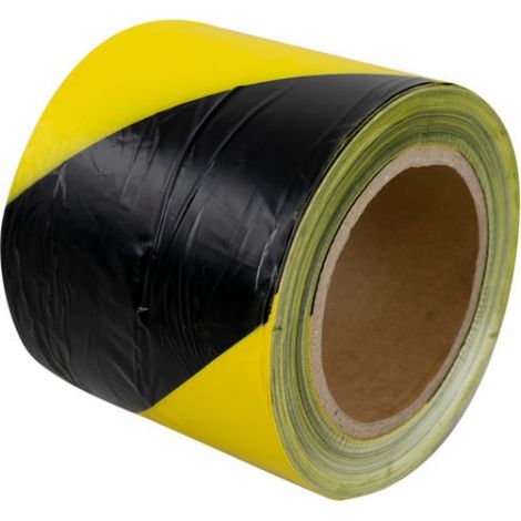 JBM 53987 Nastro segnaletico giallo nero 200 m (1/3)