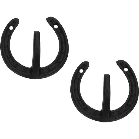 2pièces Crochets Porte-serviettes Forme De Fer à Cheval Pour Salle De Bain Crochet Mural Rustique Et Multifonction Pour Suspendre Vêtements La Chambre Maison (1/5)