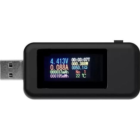 10-in-1 Digital-LCD-USB-Tester, Voltmeter, Amperemeter, Leistungsmessung, Spannungs- und Strommessung, US-Stecker