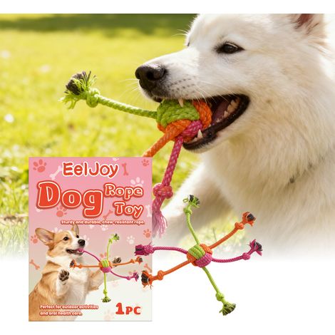 Hundespielzeug aus Seil mit Knoten, robust und kaubar, perfekt für tägliches Spielen und Interaktion – 1 Stück -- DE (1/5)