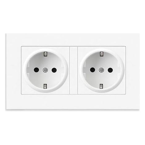 Double Prise Encastrable, 16 A 250 V, Dimensions 146x86mm (1/5)