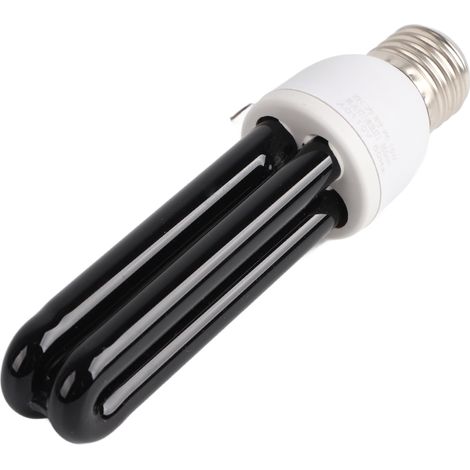 Ampoule UV Noir Fluorescent E27, Lampe Germicide Anti-Insectes, Éclairage Ultraviolet pour Bar Boîte de Nuit, Destruction des Parasites (1/4)