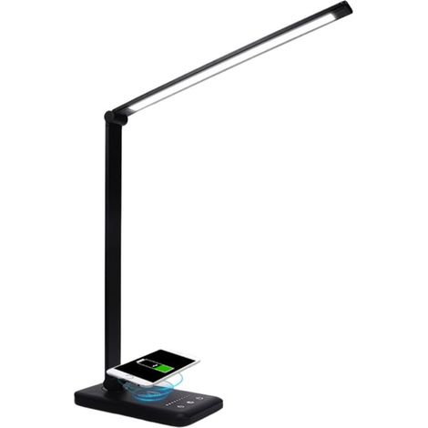 Lampe de table UNIQ LED Nail avec chargement sans fil - Noire (1/3)