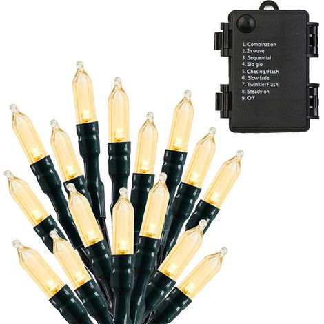 Guirlande Lumineuse - 5 M - 50 Led - 8 Modes - Piles - Intérieur Extérieur - 1 Pièce (1/5)