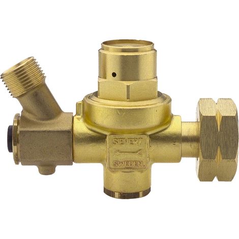 Réducteur de pression pour propane avec manomètre, 2 bar, 4 kg/h, W 21,8x1/14 pouce, LH (1/2)