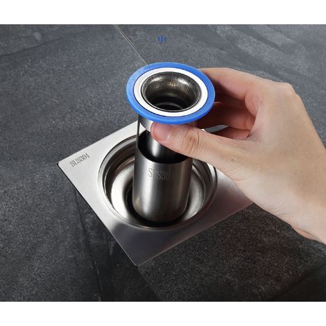 Siphon de douche court, siphon de douche inodore, racleur de sol pour salle de bain, lave-linge, toilettes, douche, cuisine (1/5)