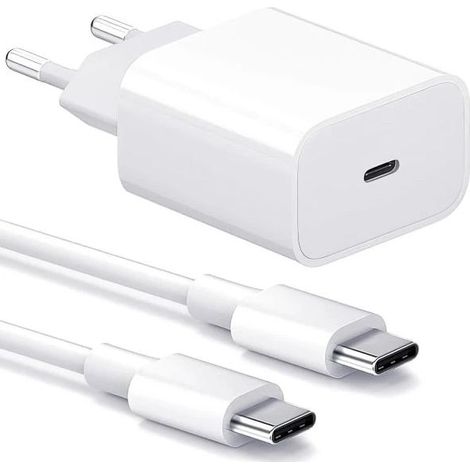 Samsung 20W Schnellladegerät mit 1m USB-C-Kabel – Weißer Stecker für Smartphones und Tablets, 1 Stück (20W Weiß) (1/5)