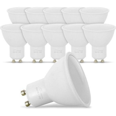 Set di 10 lampadine LED GU10 5W eq. 50W 4000K Bianco naturale