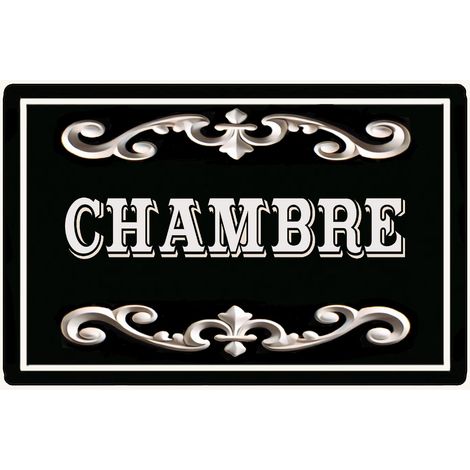 Plaque de porte en métal Chambre