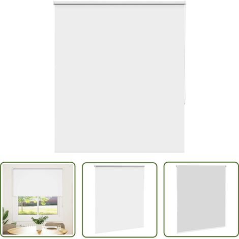vidaXL Verdunkelungsrollo Weiß 125x150cm Stoffbreite 121,6cm Polyester (1/5)