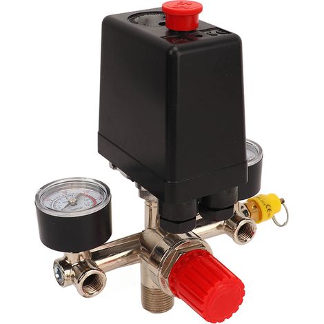 Pressostat automatique à bille de type union pour compresseur d'air, vanne de régulation de pression 0 à 180 PSI (1/5)