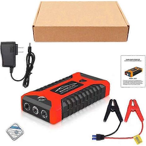 Démarreur de voiture 25-26 pouces, batterie externe portable 20 000 mAh, booster de batterie 12 V pour démarrage d'urgence