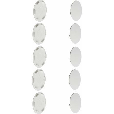 – Lot de 10 cache trou 35mm en plastique blanc – Bouchon à clipser pour protection vis – Pour murs et surfaces lisses (1/2)