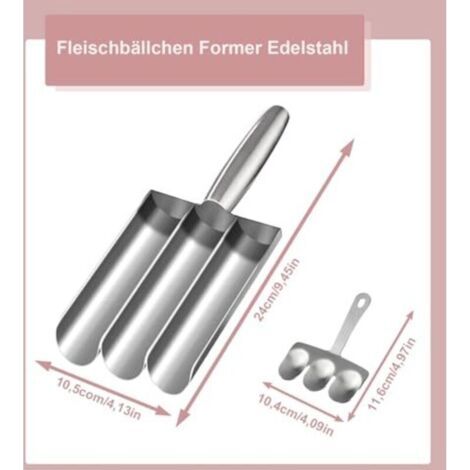 Fleischbällchen-Maker aus Edelstahl, Fleischbällchenform, Fleischbällchenherstellung, Küchenwerkzeuge, Fleischbällchen-Maker mit Schneidspaten (1/3)