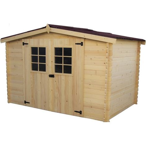 Casetta foresta mod. alpina in legno massello ad incastro 20 mm 300x185 con pavimento - Foresta