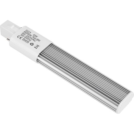 6W 2-Pin LED Kompaktlampe, horizontale Einbauröhre, Leuchtmittel, G23, Kaltweiß (1/5)