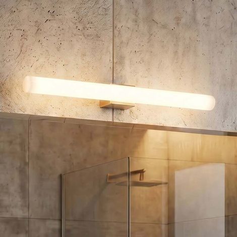 [GEBRAUCHT] B-Ware Orion LED Spiegelleuchte Wandleuchte Visagist altmessing Badezimmer 50cm 680lm (1/2)