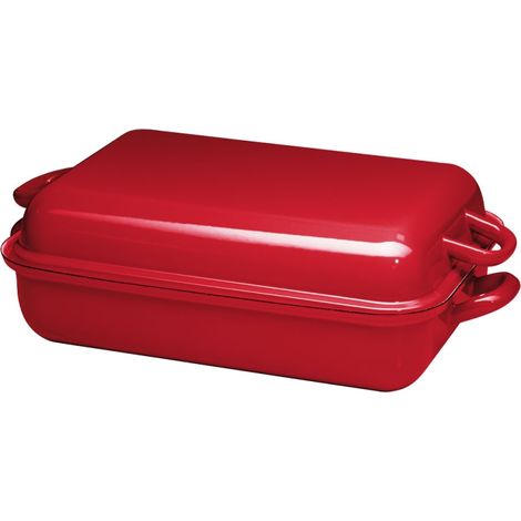 Asadera RIESS 37x26x13.1cm esmalte rojo