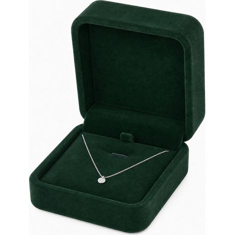 Vert Foncé Velours Boîte De Colliers 10 x 7 x 3,6 cm, Écrin Bijoux pour Collier et Bracelet, Coffret Bague Fiançailles Élégant pour Mariage, Anniversaire, Noël et Saint-Valentin (1/5)