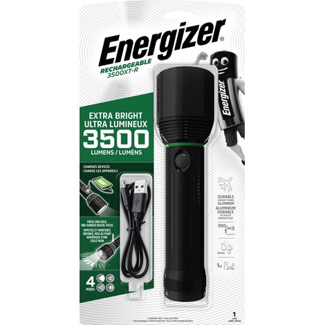 Energizer Taschenlampe 3500XT-R wiederaufladbar inkl. USB Kabel schwarz