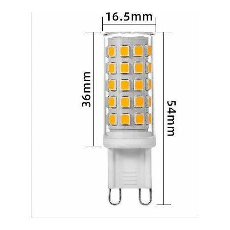 Ampoule LED G9 blanc chaud 3 W équivalent à ampoules halogènes 28 W, 33 W et 40 W, 220 V-240 V CA, sans scintillement, lot de 5 [Classe énergétique A+] (1/5)