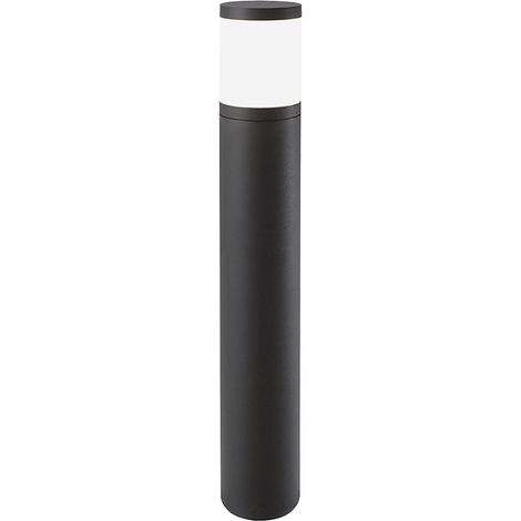 Borne Lampadaire Série James Anthracite - Borne d'Extérieur en Polycarbonate IP54 Raccordement E27 pour Ampoule LED 15W - Groupe Rossini (1/3)
