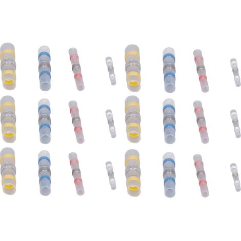 100 Pièces Manchons Thermorétractables pour Câbles Électriques avec Connecteurs Étanches et Manchons de Soudure (1/5)