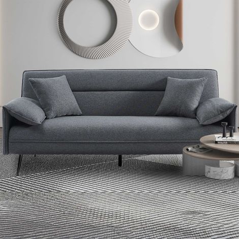 Canapé-lit Sivas gris  Cadre en eucalyptus  H-H 95 x L-L 199 x (1/5)