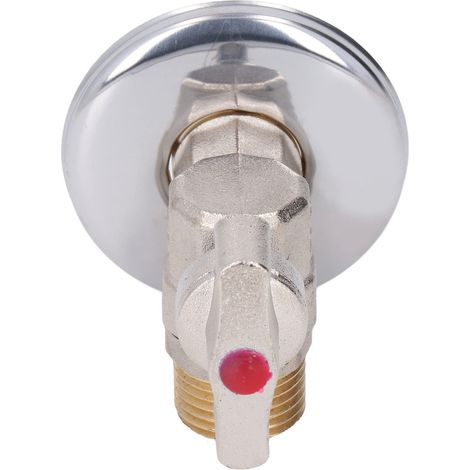 Ej.Life Wasserhahn Dreiecksventil G1/2 Gewinde Winkel Absperrventil für Küche Badezimmer (Rot) A (1/5)