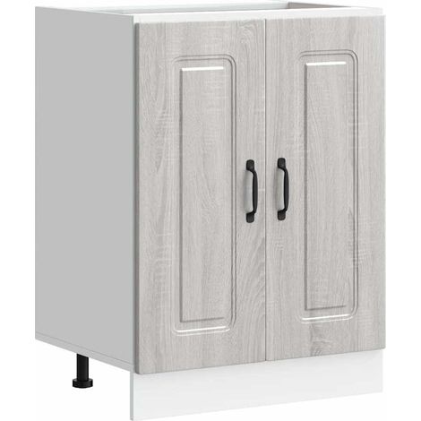vidaXL Mobile base lavello Kalmar Grigio Sonoma 60x46x81,5 cm