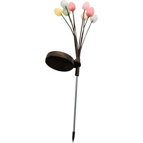 Luminaire Solaire Chemin - Œufs De Pâques En Verre Fissuré - LED Blanc Chaud Automatique - Pour Jardin Cour Extérieur - 1 Pièce (1/5)