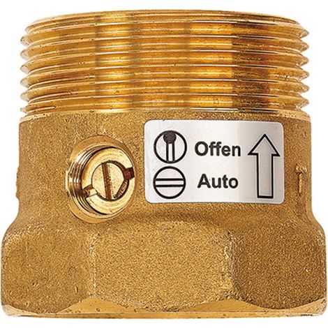 Flamco freno a gravità tipo Thermusperre 1 1/2 pollice AG x 1 1/2" IG, con valvola di sfogo, M58131
