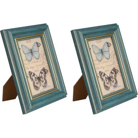 Cadres Photo Simple Design Rétro pour Décoration de Bureau et Maison Lot de 2 Vintage Bleu en Écume et Pmma Cadre Photo Décoratif Personnalisées Plusieurs styles Plusieurs styles (1/5)