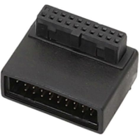 Adaptateur USB 3.0 à angle droit pour carte mère, connecteur 19 broches, coude à 90° - B (1/4)