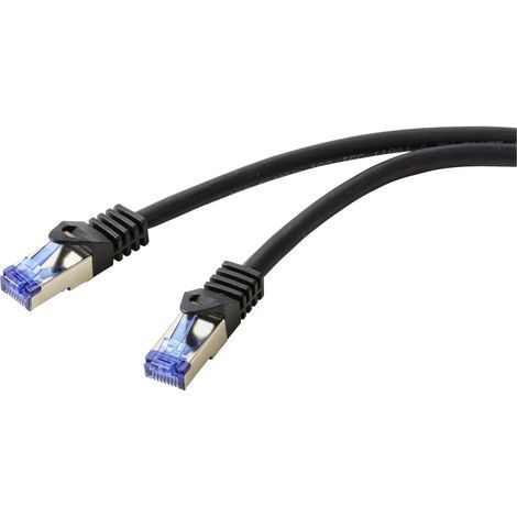 Renkforce RF-6830460 RJ45 Câble réseau, câble patch CAT 6a S/FTP 1.00 m noir 1 pc(s) (1/4)