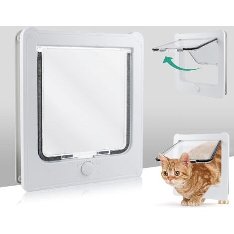 Ede Chatière pour Chat Facile à Installer, 4 Options de Verrouillage Manuel, Bonne étanchéité et Solide Chatière Porte Intérieure Chatiere pour Petit Chien/Chat (1/5)