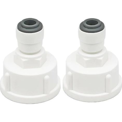 Connecteur de conduite d'eau pour réfrigérateur, 2 pièces, connecteur rapide 1/4" converti en connecteur femelle 3/4", double joint, connecteur rapide pour filtre à eau (1/5)