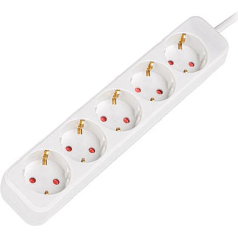 LANBERG RÈGLES DE MARQUE MODÈLE 3M SCHUKO BLANCA 5 DOUILLES BANDE PS0-05F-0300-W (1/4)