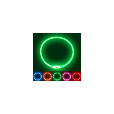 Collier Lumineux Chien Rechargeable(Green),Collier Chien LED Lumineux, Clignotant Collier de Sécurité pour Tous Les Chiens pour Les Petits Grands Chiens de Taille Moyenne Qui Courent la Nuit (1/5)