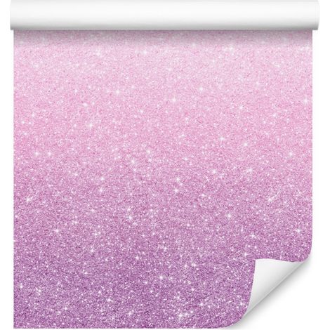 Papier peint à paillettes rose poudré et violet pour salon et chambre 50x1000 cm (1/5)