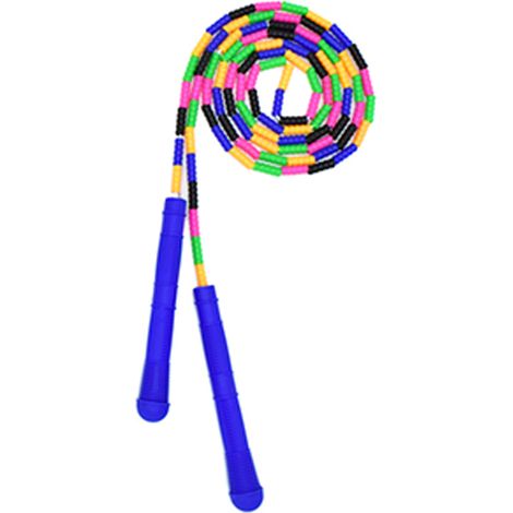 Corde à Sauter Réglable - Perles en PVC Souples - Cordon en Nylon - Poignées en PP - Pour Enfants et Adultes - 1 Unité (1/5)