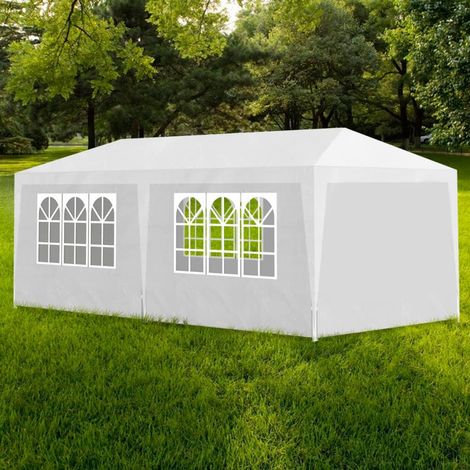 Partyzelt,Familienzelt,Zelt für Camping/Markt/Festiva 3x6 m Weiß XDGN190202 (1/5)